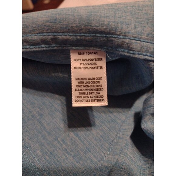 NWT New Women's Field & Stream Long Sleeve Vented Button Shirt XL Blue - Picture 6 of 12